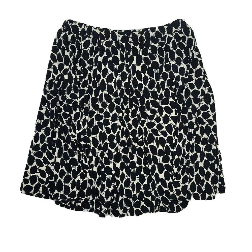 Apt 9 Skirt Womens Size M Medium Stretch Black White Pleated‎ Business Casual